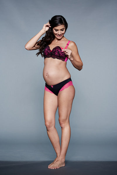 Bella Cerise Maternity & Nursing Bra Unclipped Image